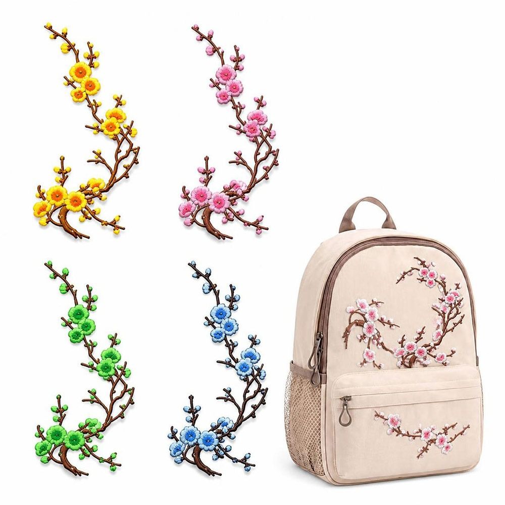 Sewing And Textile - DIY Cherry Blossom Iron On Patches