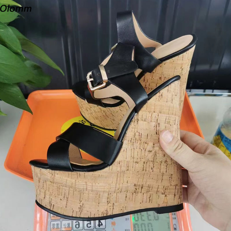 Elastic Waistband Roll - Olomm Handmade Women Summer Sandals Buckle