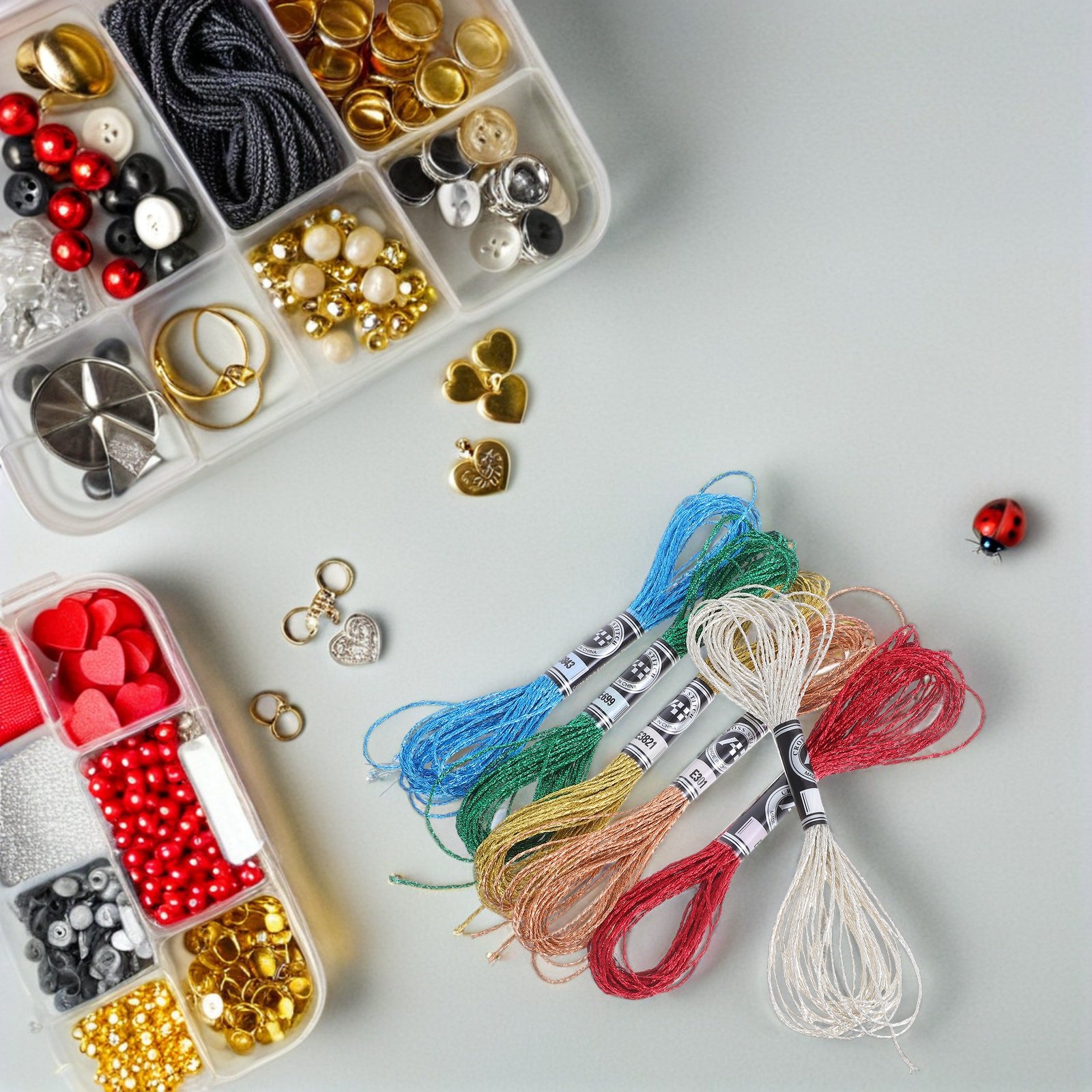 Embroidery Floss Thread - 6Pcs Luxurious Metallic Embroidery Floss Vibrant