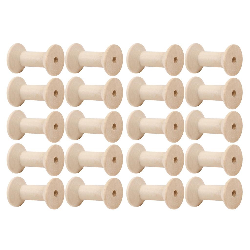 20pcs Wooden Bobbins Thread Sp - Thread Bobbins Empty review and price