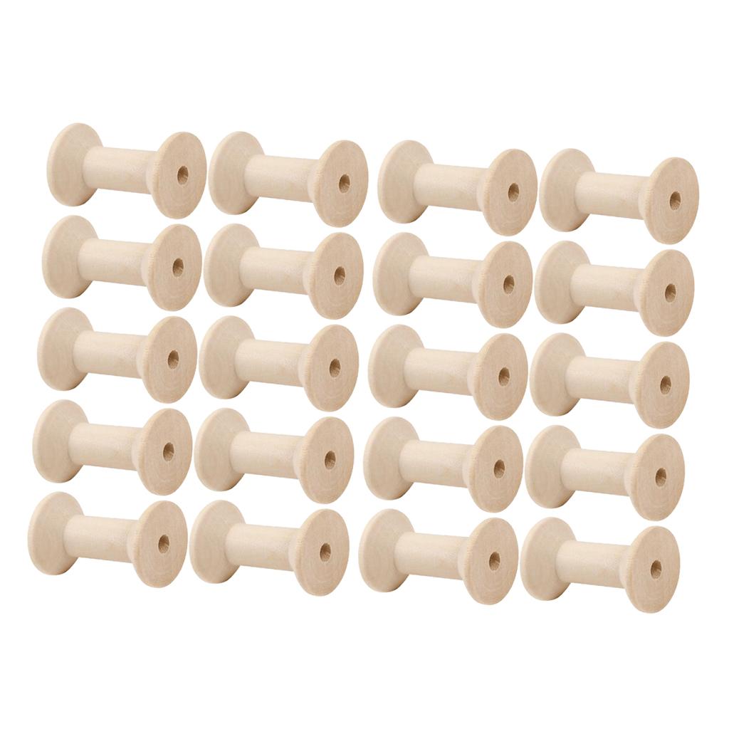 20pcs Wooden Bobbins Thread Sp - Thread Bobbins Empty review and price