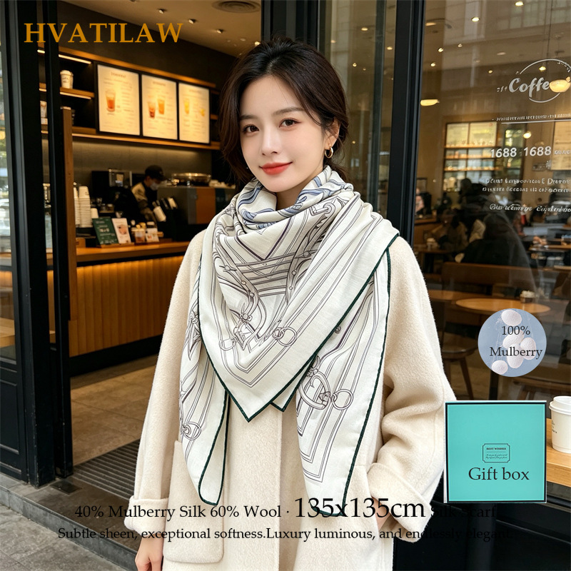 40% Silk 60% Wool Scarf 135x13 - Sewing Hemming review and price
