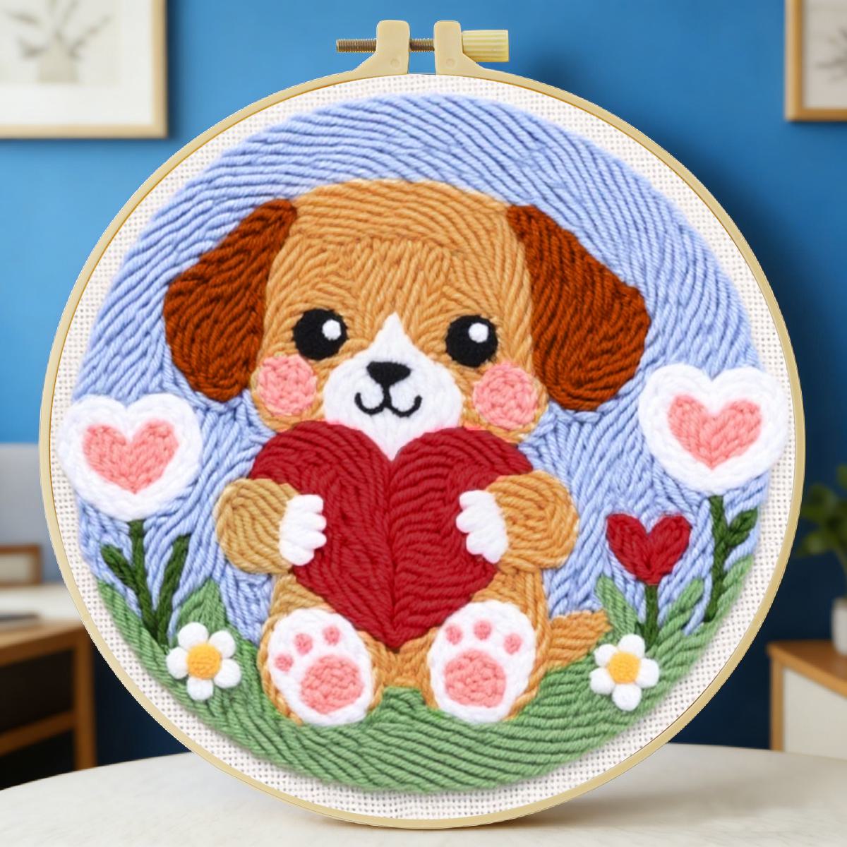 20X20CM/7.87inch Dog Punch Nee - Is Sewing Textile Art review and price