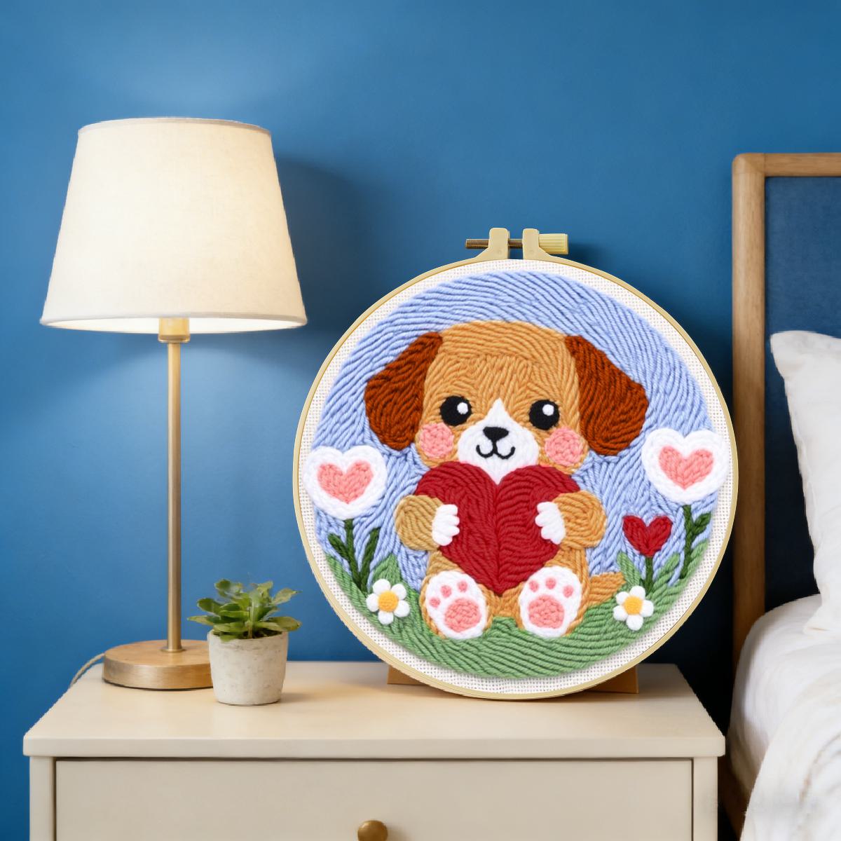 20X20CM/7.87inch Dog Punch Nee - Is Sewing Textile Art review and price