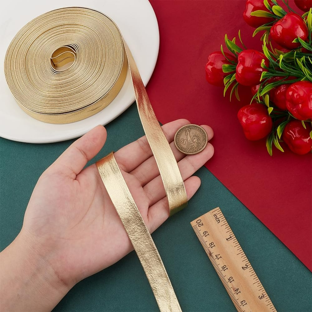 9.8 Yards Gold Leather Trim Fo - Binding Tape Bias review and price
