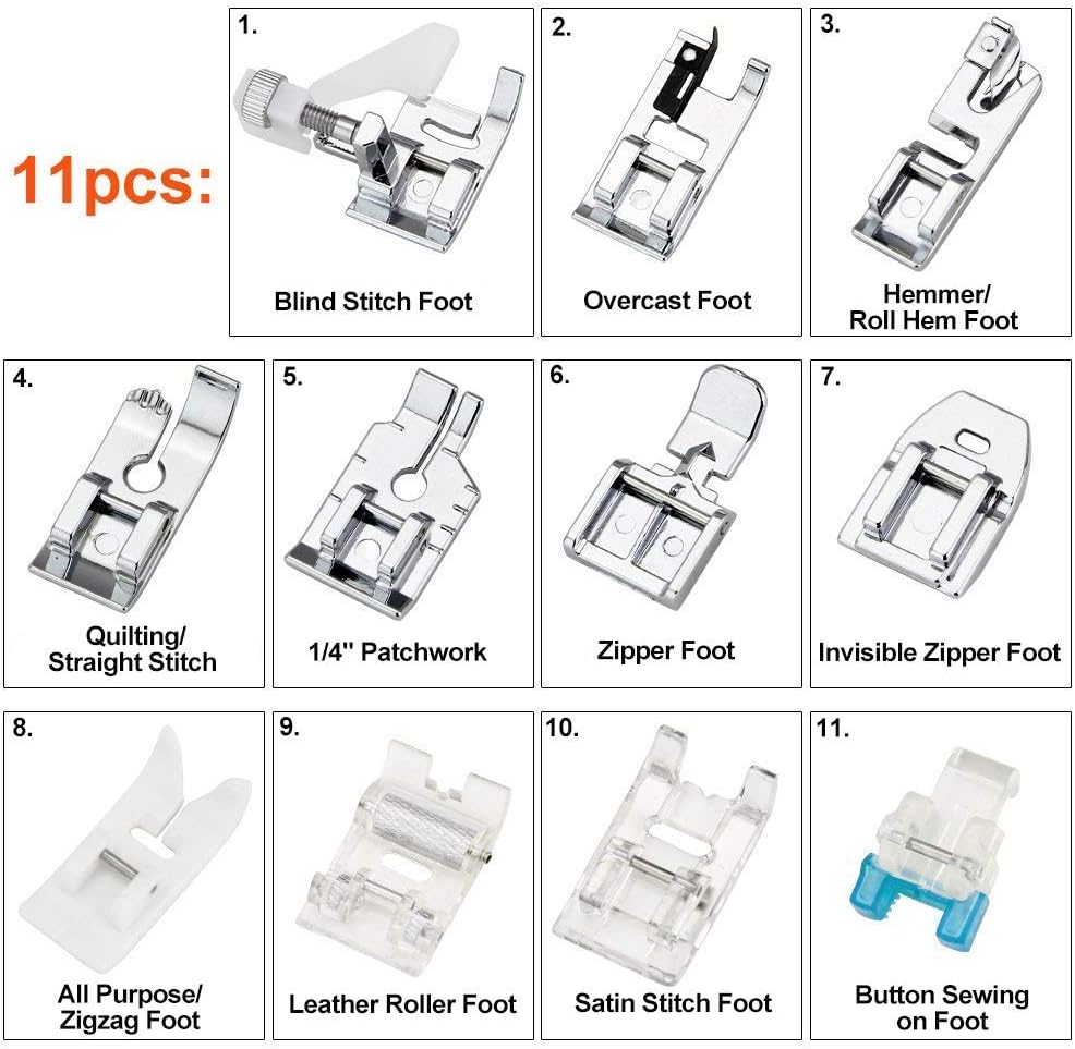 11Pcs Presser Feet Set - Walki - Textile Sewing Kit review and price