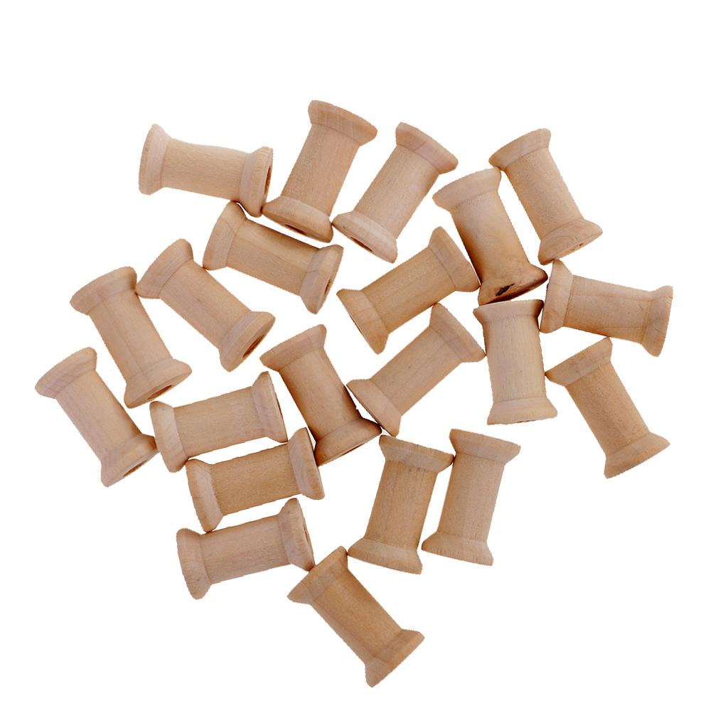 Wooden Empty Bobbin Set 20 Pie - Thread Bobbins Empty review and price