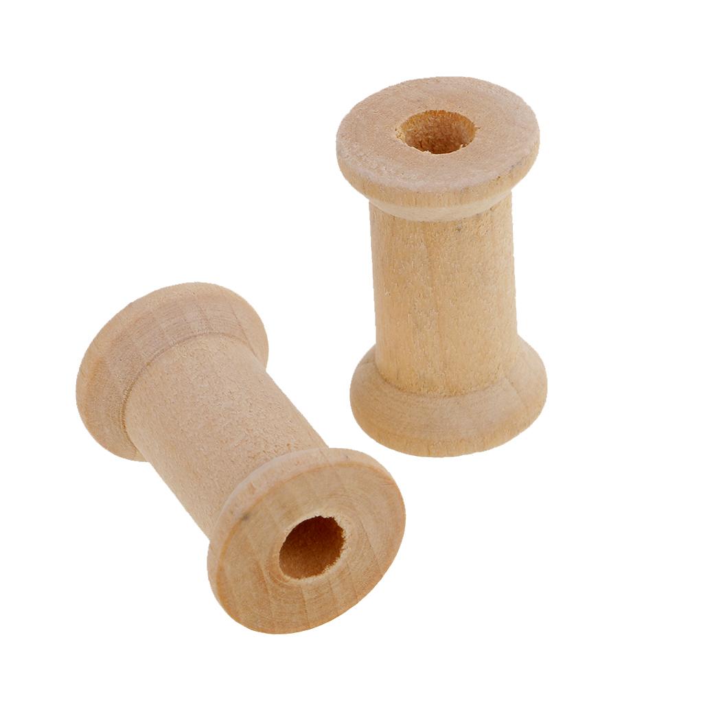 Wooden Empty Bobbin Set 20 Pie - Thread Bobbins Empty review and price