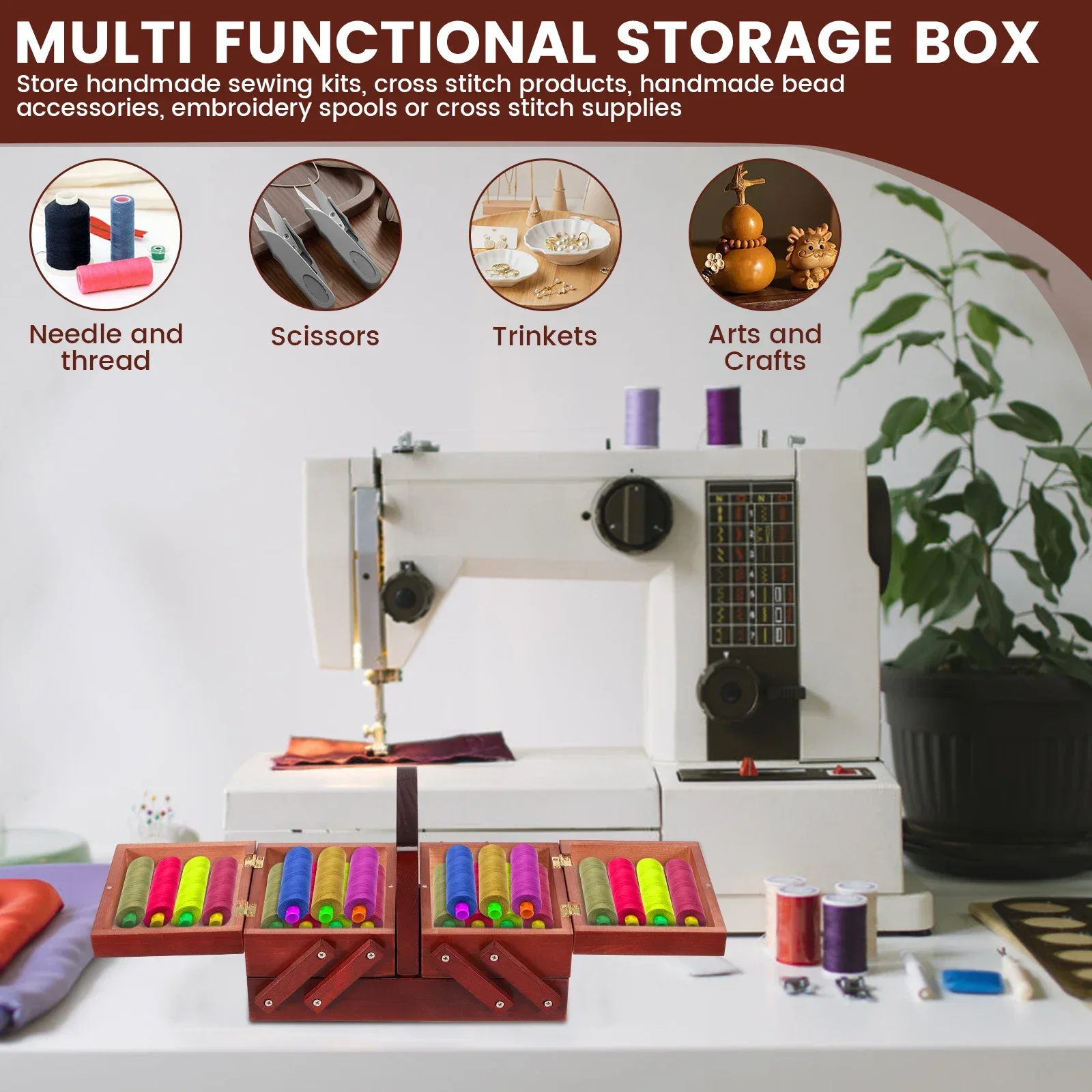 Expandable Sewing Thread Box W - Thread Bobbins Empty review and price