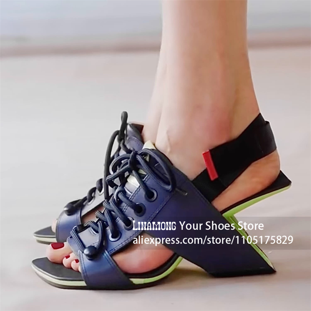 Geometric Block Asymmetrical H - Elastic Waistband Roll review and price