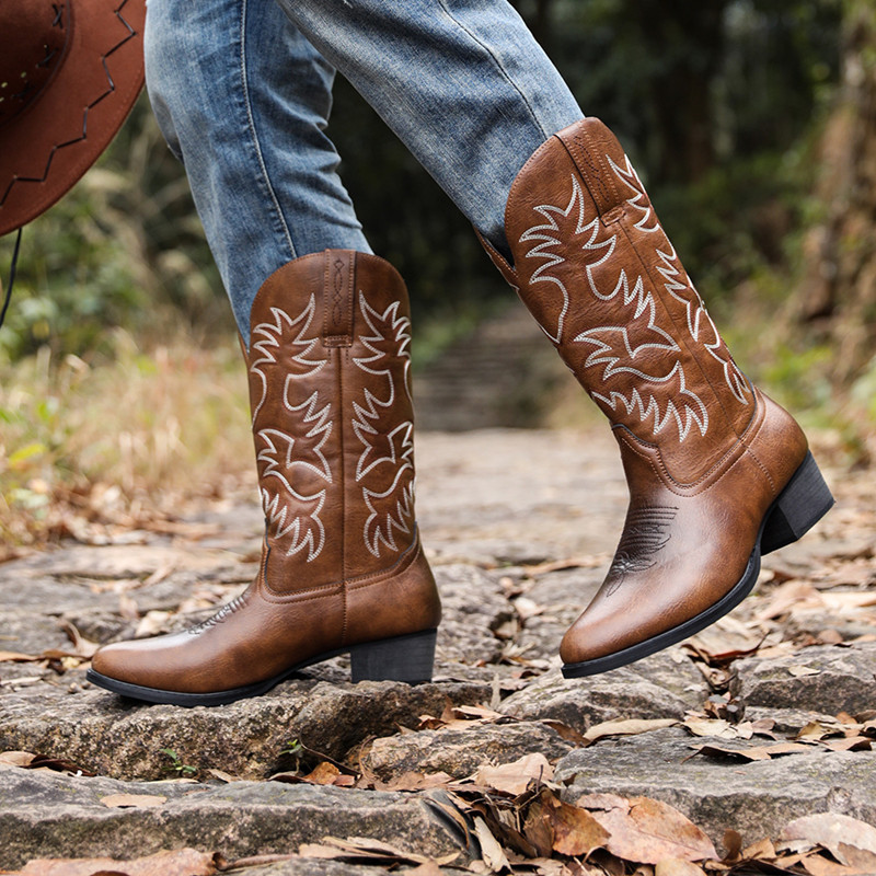 New Men Handmade Cowboy Boots  - Sewing Embroidery Fabric review and price